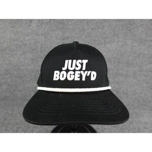 Green Goat Just Bogeysd Black Rope Golf Hat Snapback